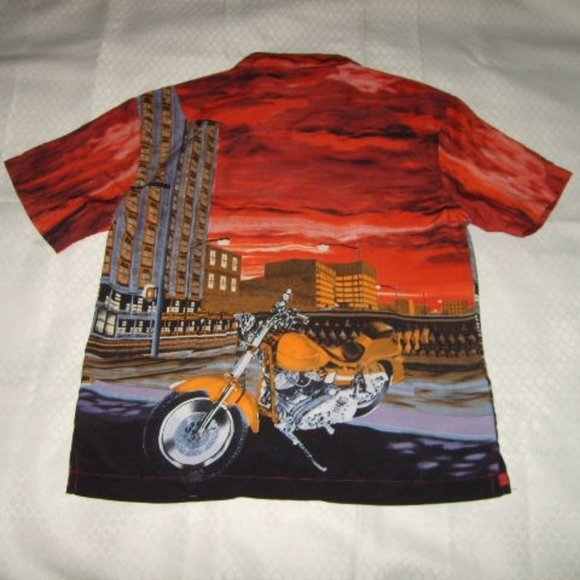 Shirt Motorcycle Men's M/Women's Too Colorful Front & Back Print J/E/T - Picture 8 of 8